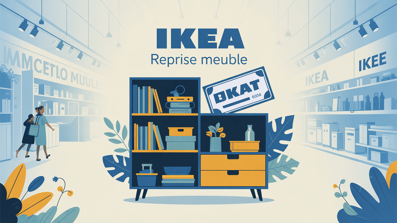 Illustration concept Ikea reprise meuble avec bon d'achat