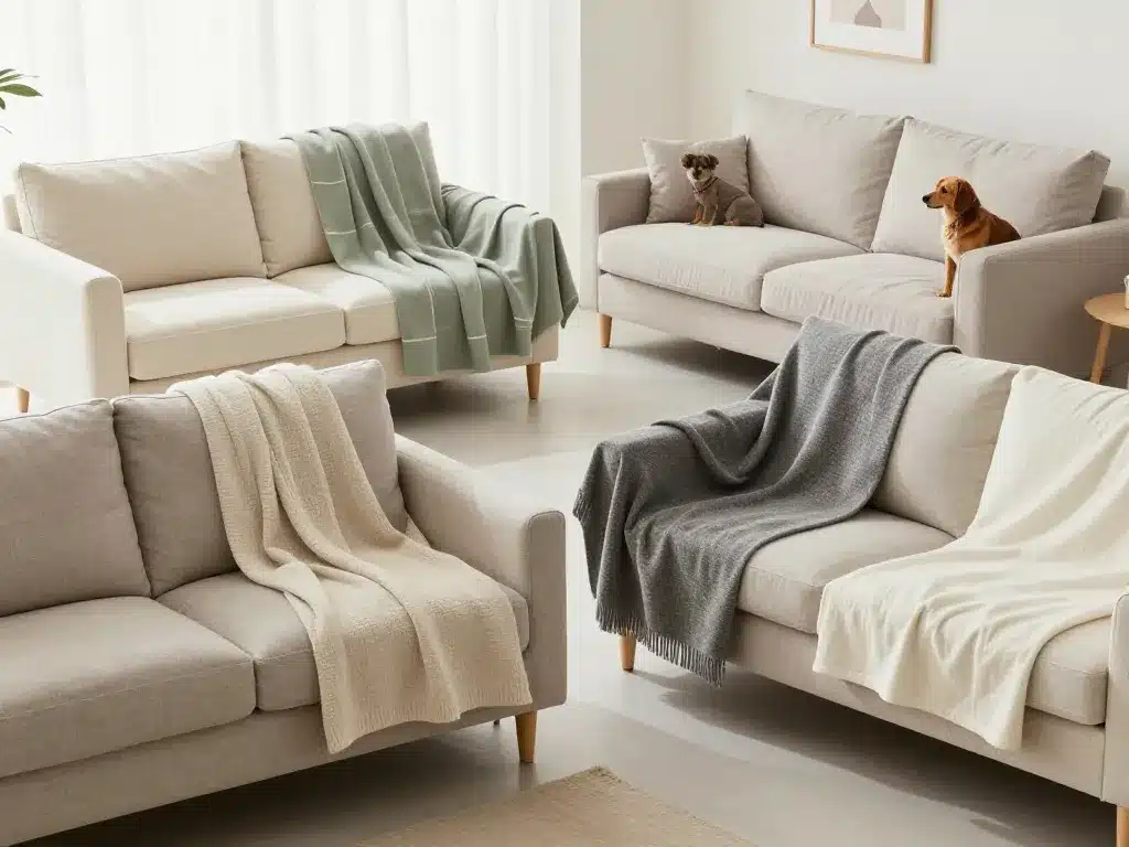 varietes de jete de canape selon matiere taille et utilisation