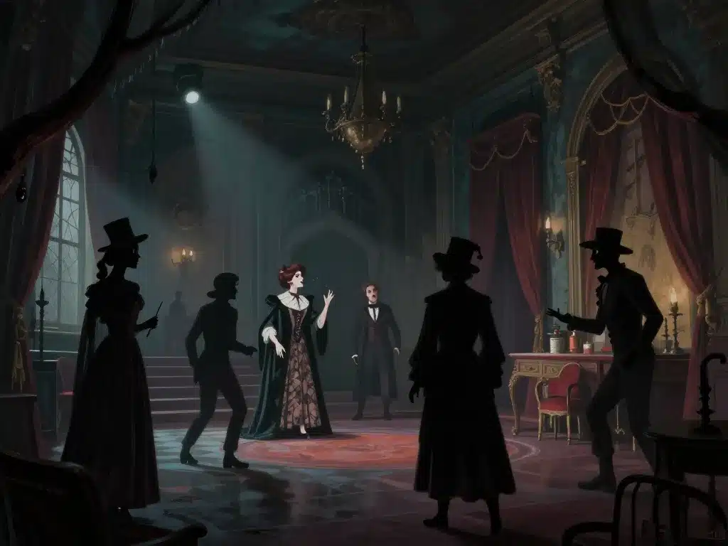 Décors immersifs du Manoir à Paris avec acteurs costumés