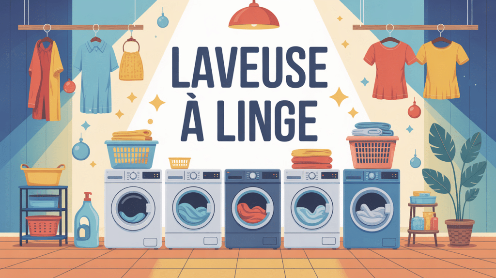 meilleur laveuse à linge silhouettes différentes dans espace domestique