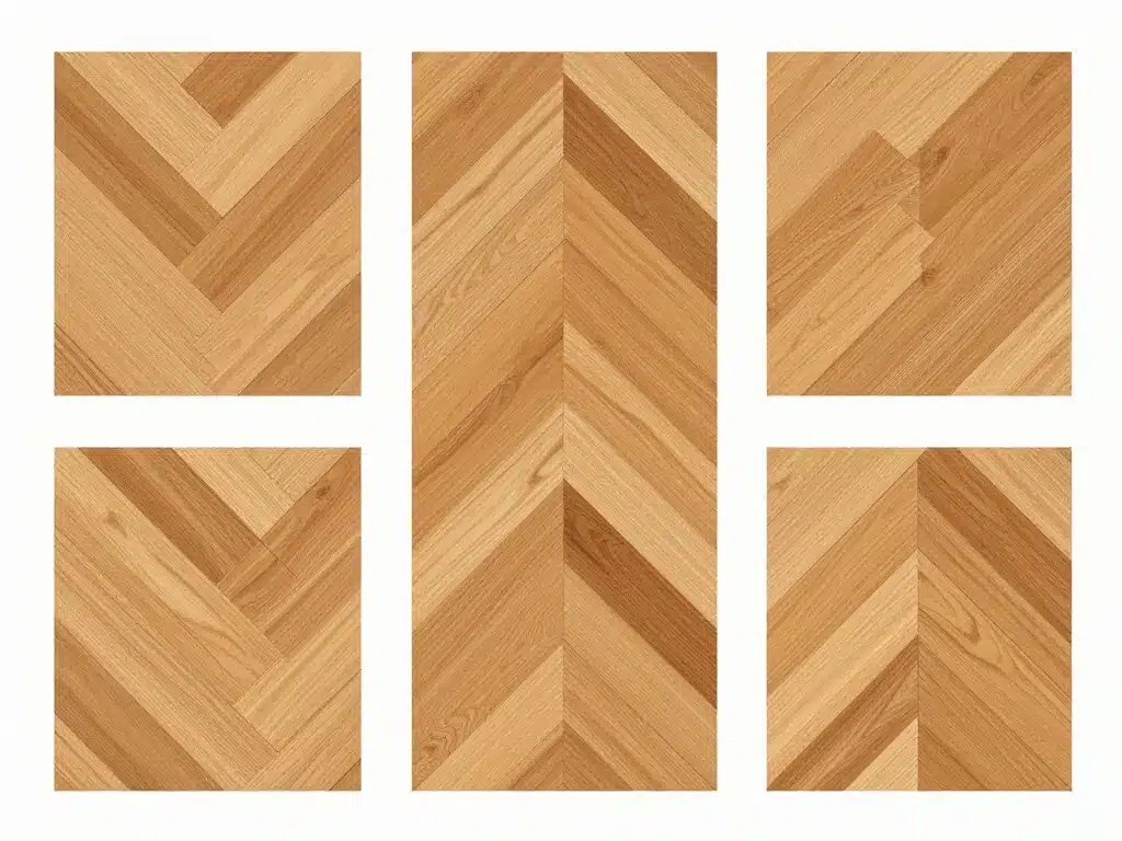 schéma motifs parquet en point de hongrie chevron bâtons rompus