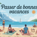 Scène passe de bonnes vacances, activités plage montagne