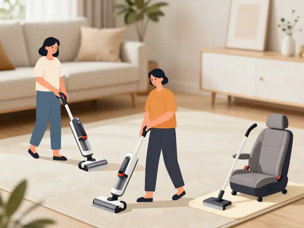 utilisation produit shampouineuse différents sols maison