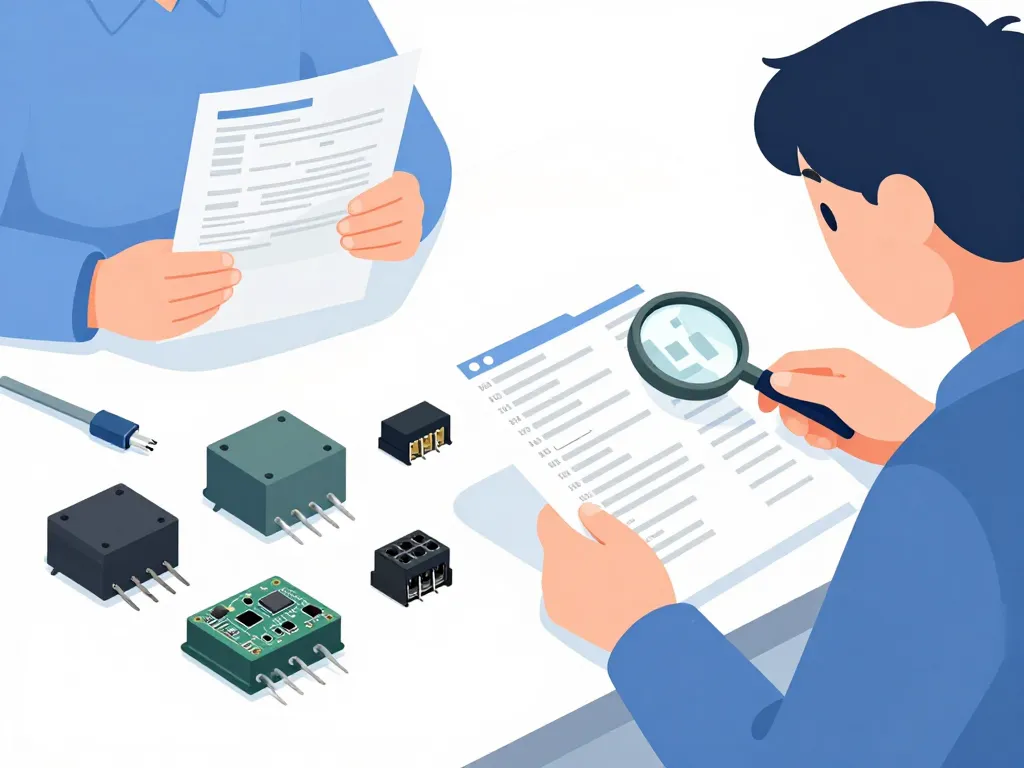Illustration de comparaison et validation de composants Radio Spare