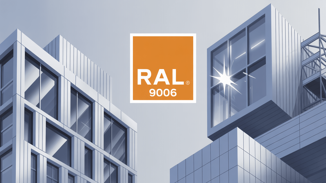 illustration ral 9006 gris aluminium métallisé dans l’architecture moderne