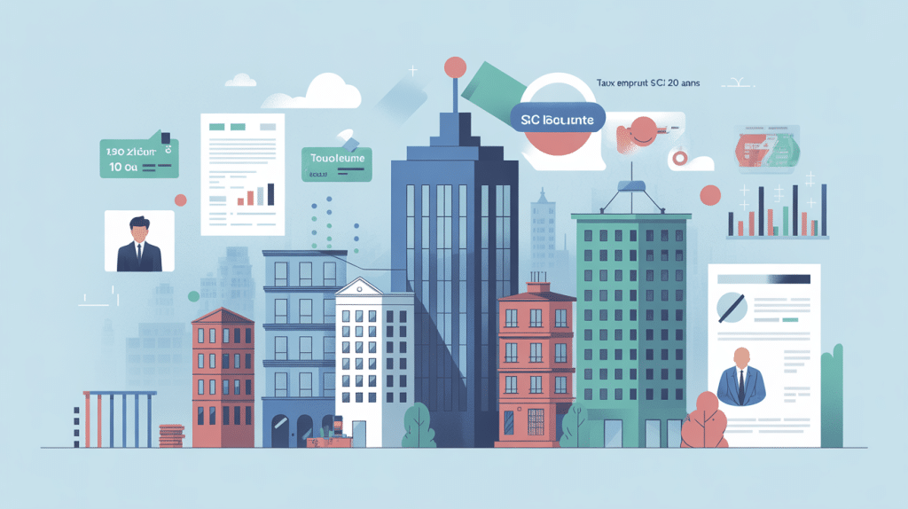 illustration taux emprunt sci 20 ans immobilier banque