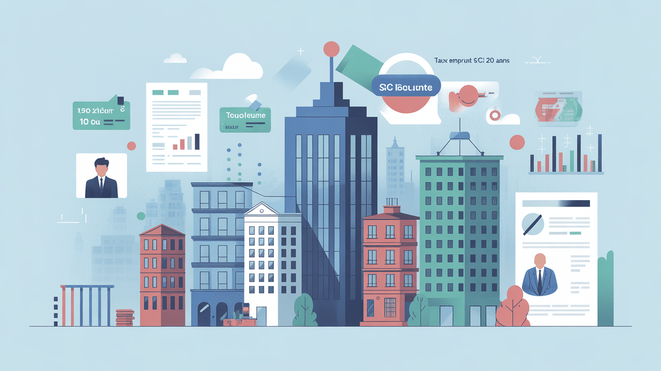 illustration taux emprunt sci 20 ans immobilier banque