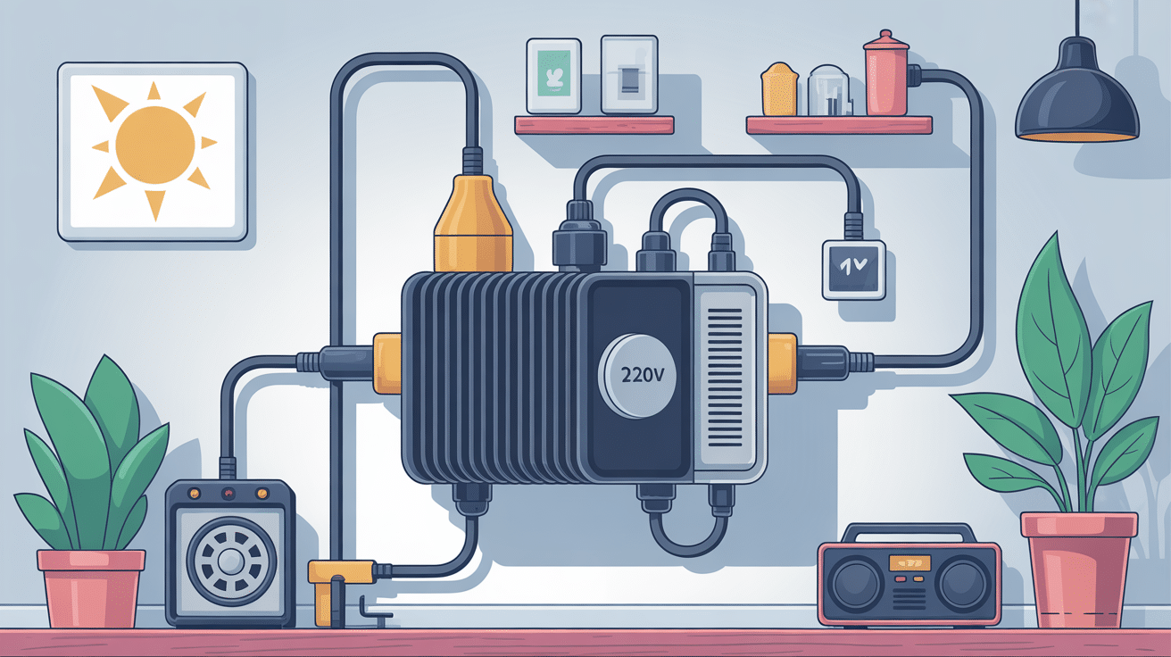 Schéma clair transformateur 220V 12V dans installation maison