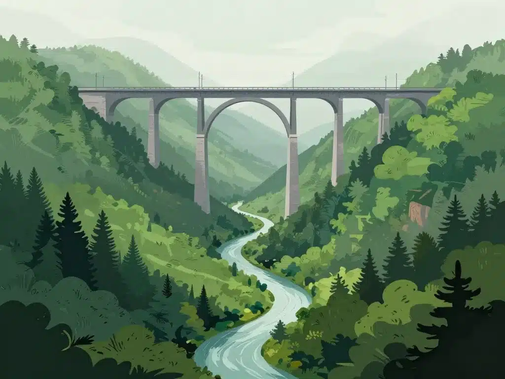 vue panoramique viaduc des fades auvergne