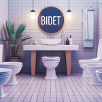 A quoi sert un bidet illustration scène salle de bains moderne