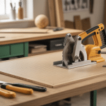découpe plan de travail vue atelier outils