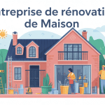 entreprise de rénovation de maison illustration vectorielle moderne