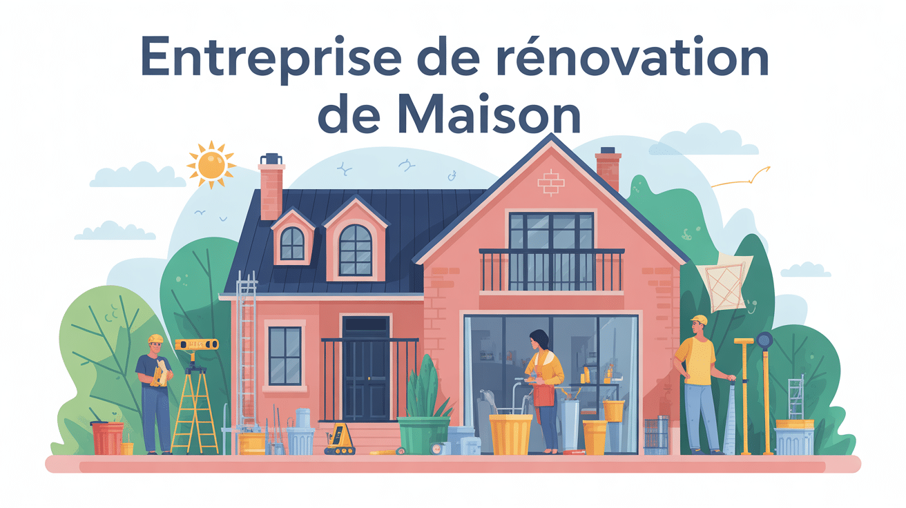entreprise de rénovation de maison illustration vectorielle moderne