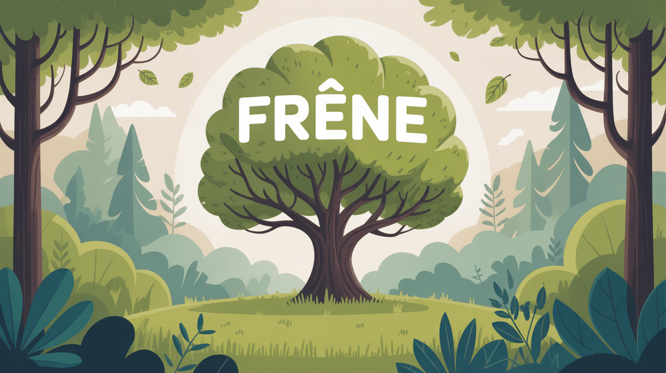 frene majestueux dans la nature avec feuilles et bourgeons