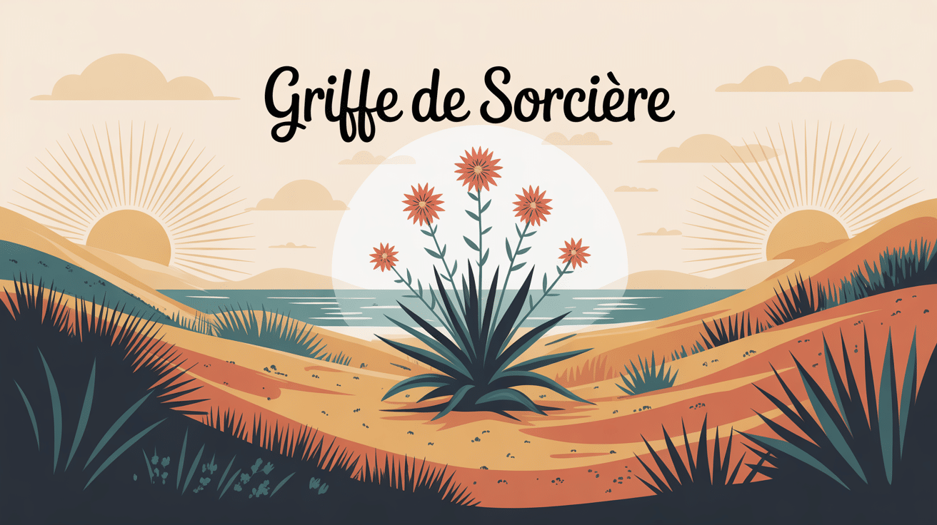 griffe de sorcière plante rampante fleurs dunes soleil