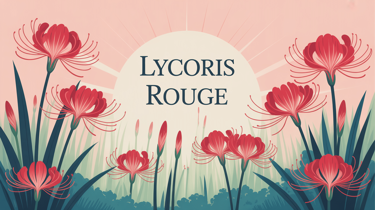illustration vectorielle lycoris rouge ambiance asiatique