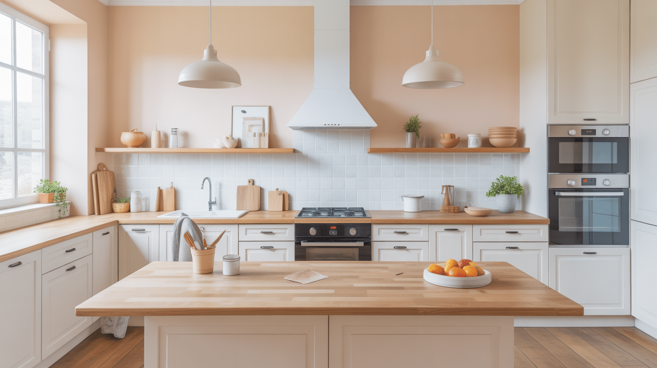 Peindre un plan de travail visuel cuisine rénovée