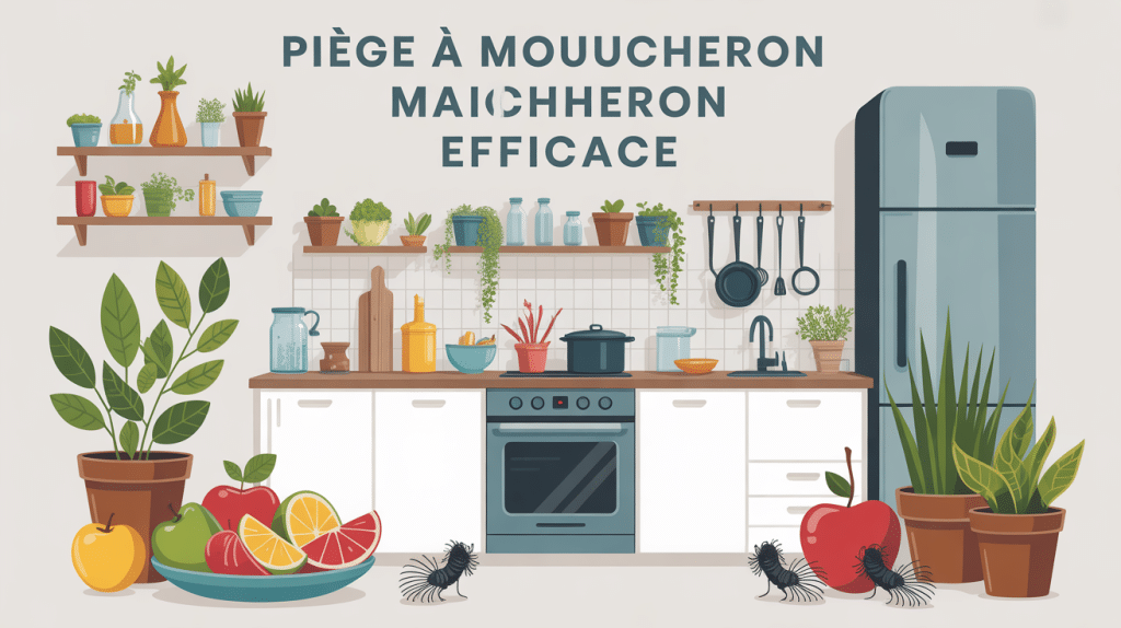piège à moucheron maison efficace en illustration cuisine et nature