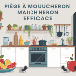 piège à moucheron maison efficace en illustration cuisine et nature