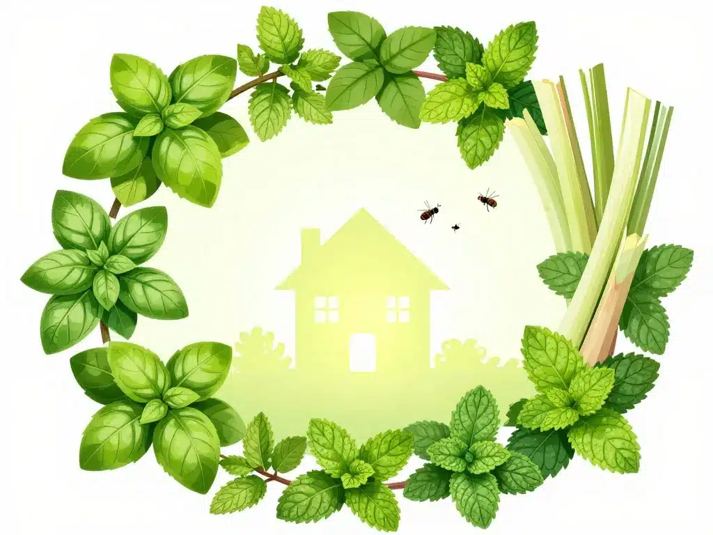 piège à moucheron maison efficace avec répulsifs naturels autour d'une maison