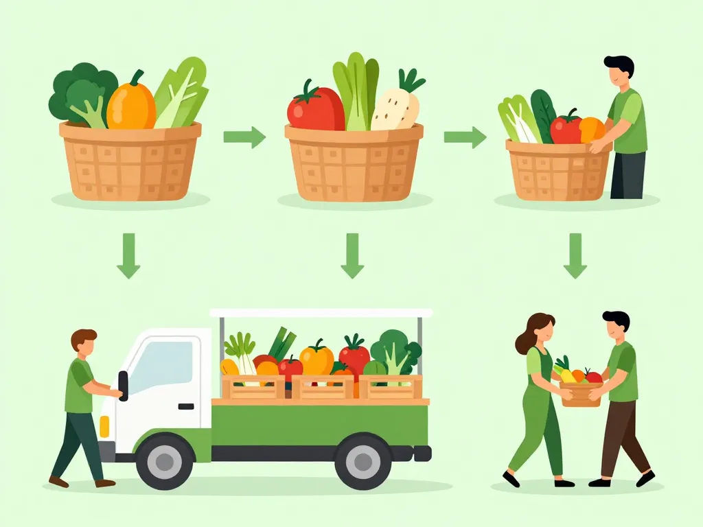 Schéma Potager City livraison de paniers de fruits et légumes