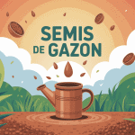 illustration semis gazon quand semer gazon