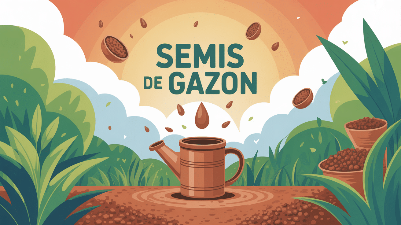 illustration semis gazon quand semer gazon