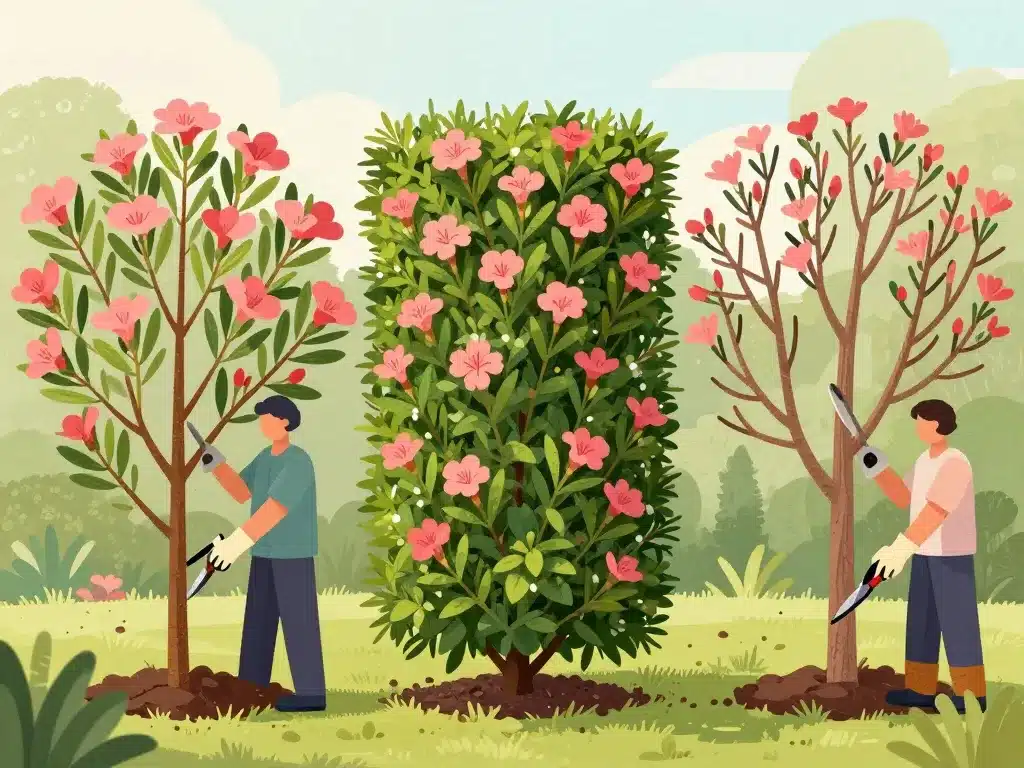 quand tailler les lauriers roses illustration des tailles selon l’arbuste