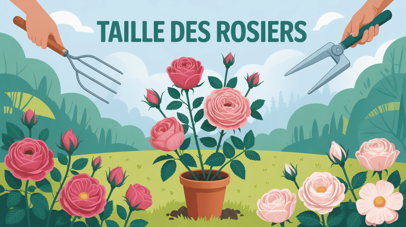 illustration quand tailler les rosiers dans le jardin toutes saisons