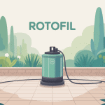 rotofil utilisé dans un jardin propre