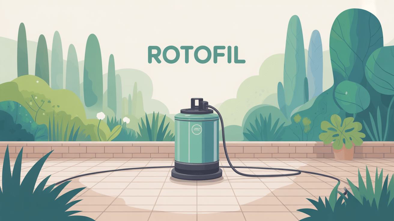 rotofil utilisé dans un jardin propre