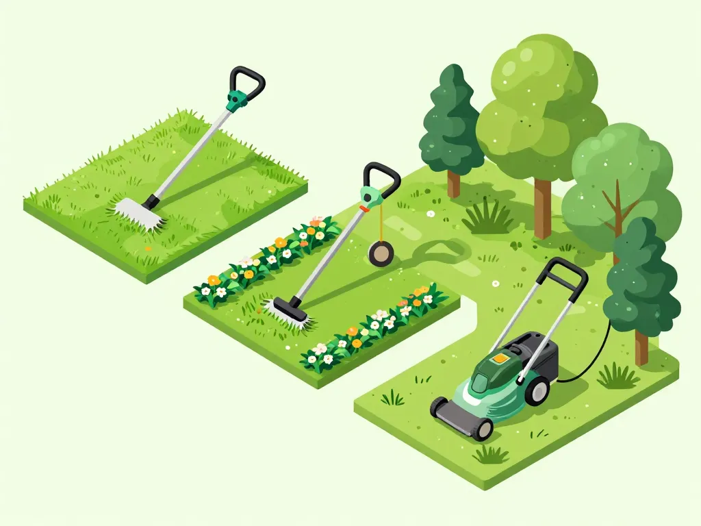 différents rotofils adaptés au jardin