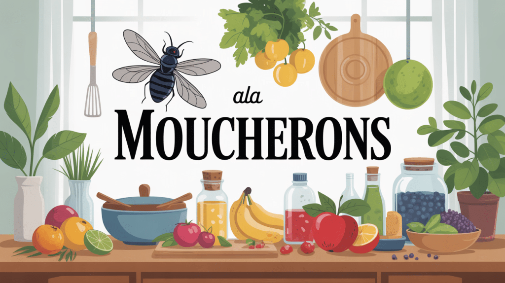 Illustration se débarrasser des moucherons à la maison