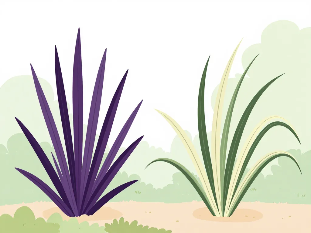 diagramme variétés phormium feuillages