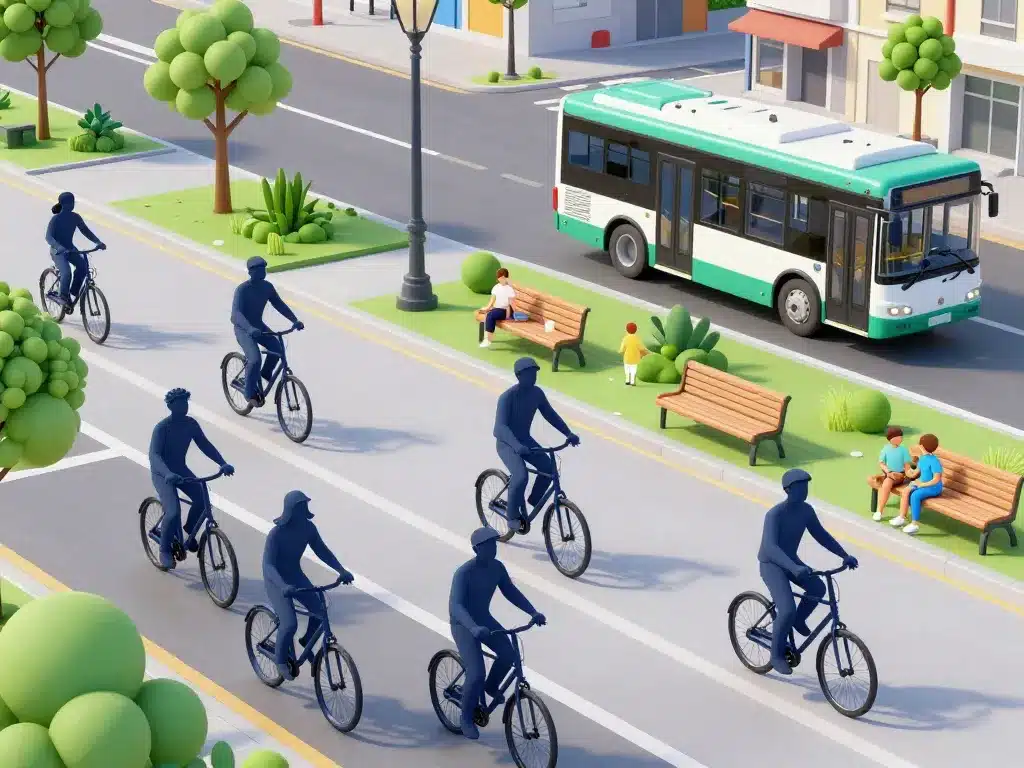 Mobilites douces ville du futur ecologique bede rue vivante