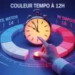 edf tempo couleur du jour et du lendemain des 12h horloge