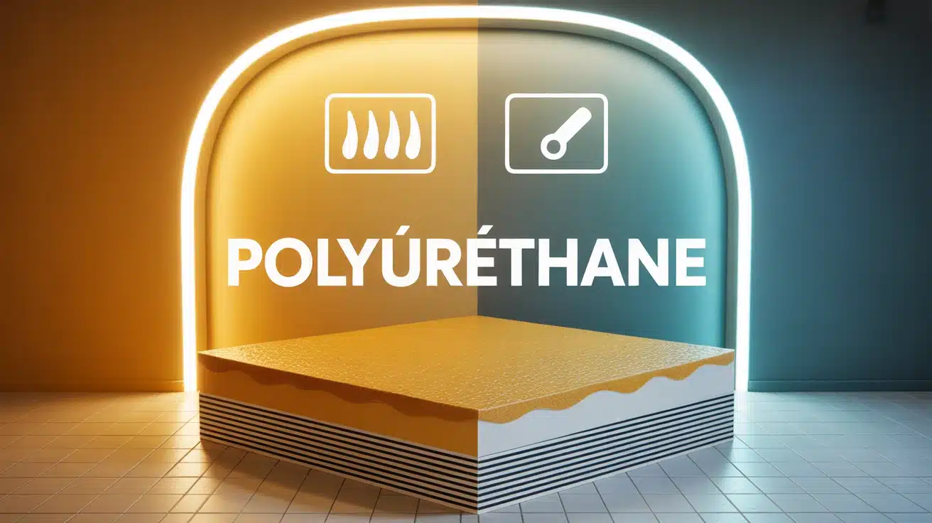 Coupe mur sol isolés polyuréthane