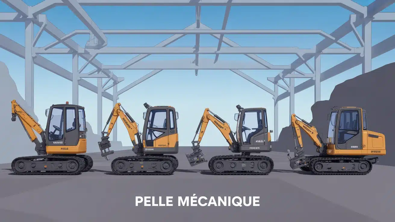 pelle mecanique micro mini midi lourde accessoires