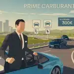 prime carburant 2025 illustration voiture salarié