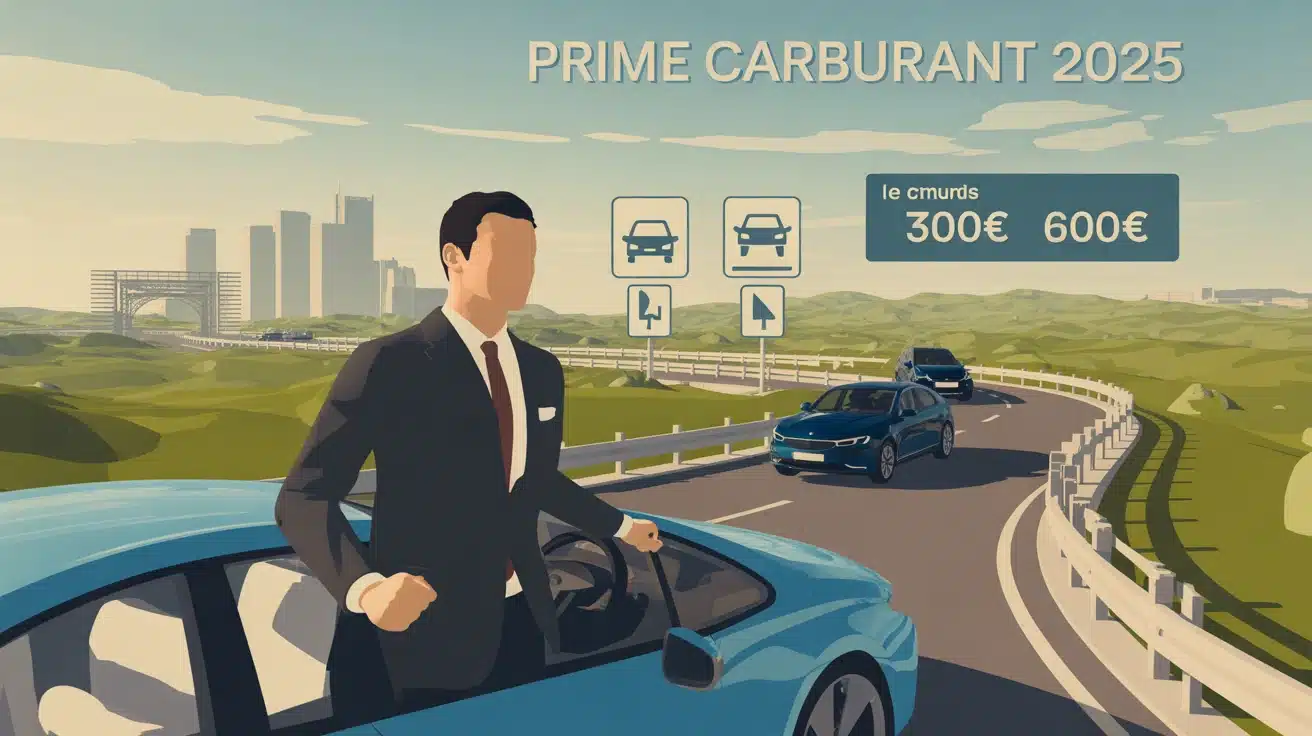 prime carburant 2025 illustration voiture salarié