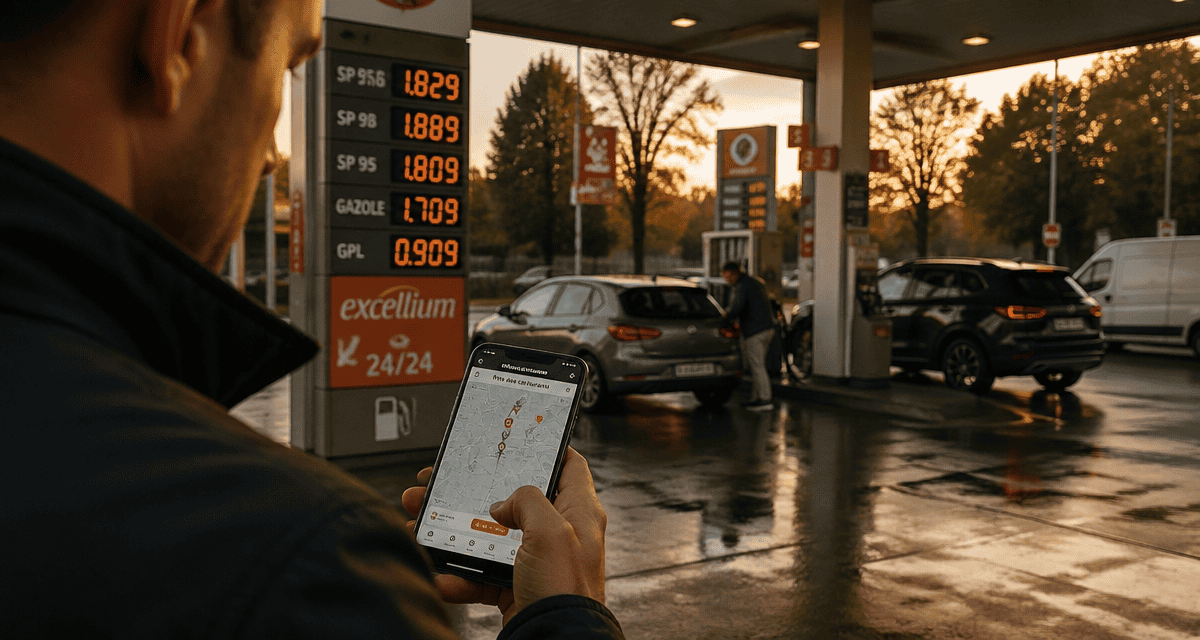 prix carburant affiché station service application smartphone