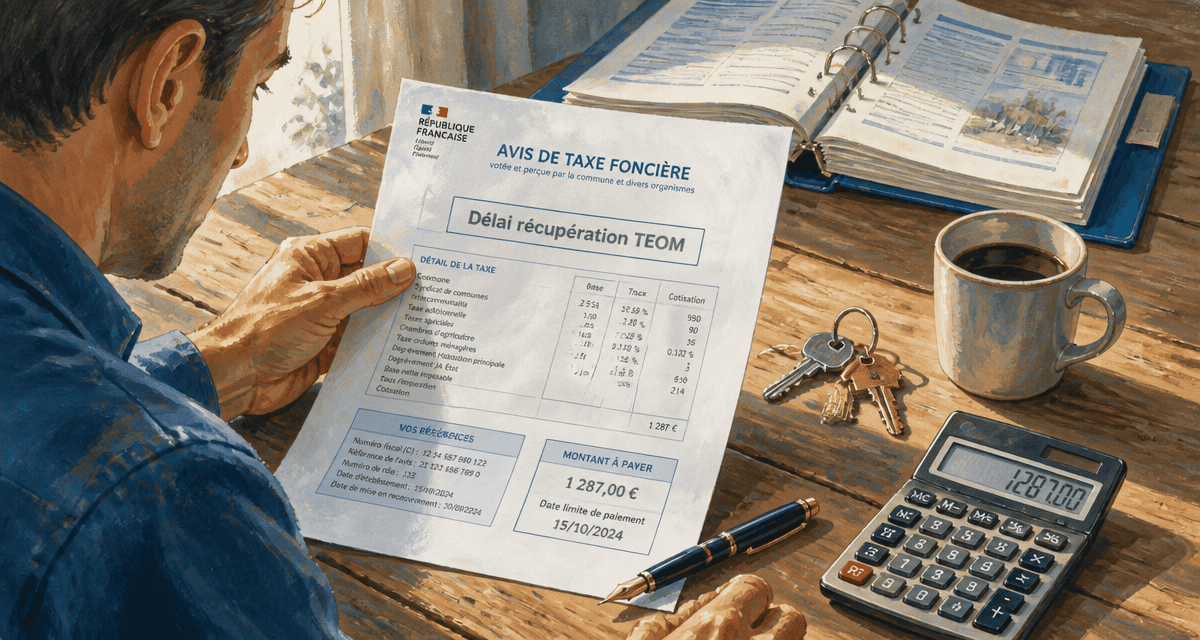 délai récupération taxe ordures ménagères TEOM