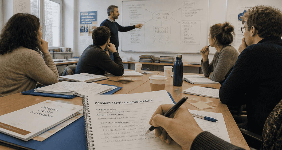 devenir assistant social en 1 an, formation accélérée