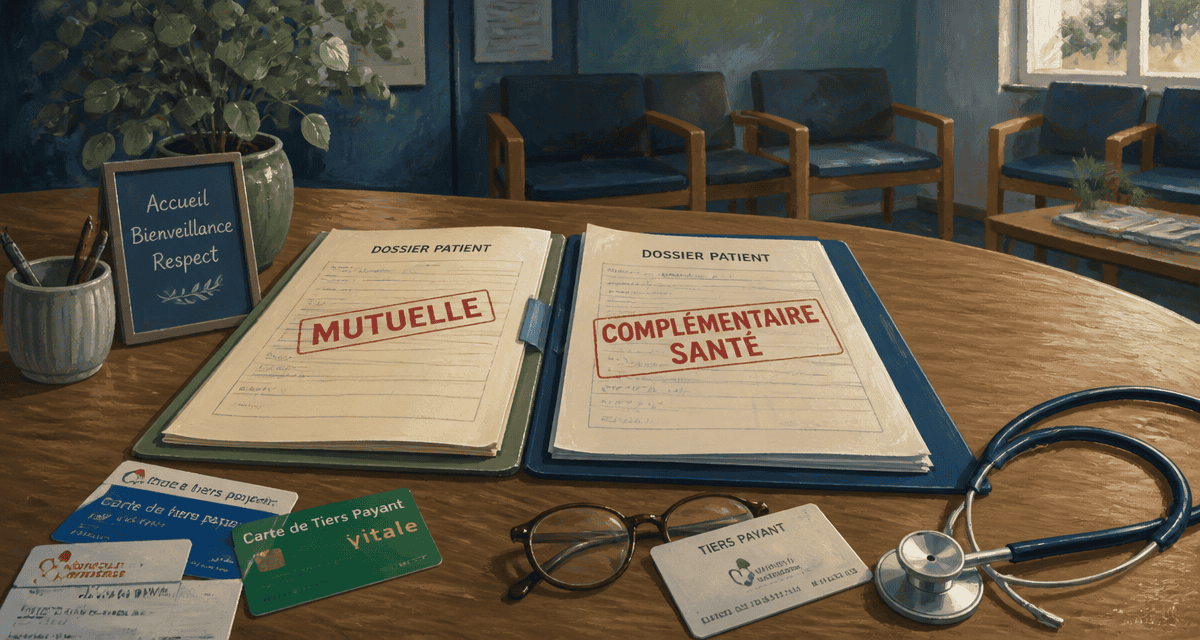 Difference mutuelle et complémentaire santé dossiers salle d'attente
