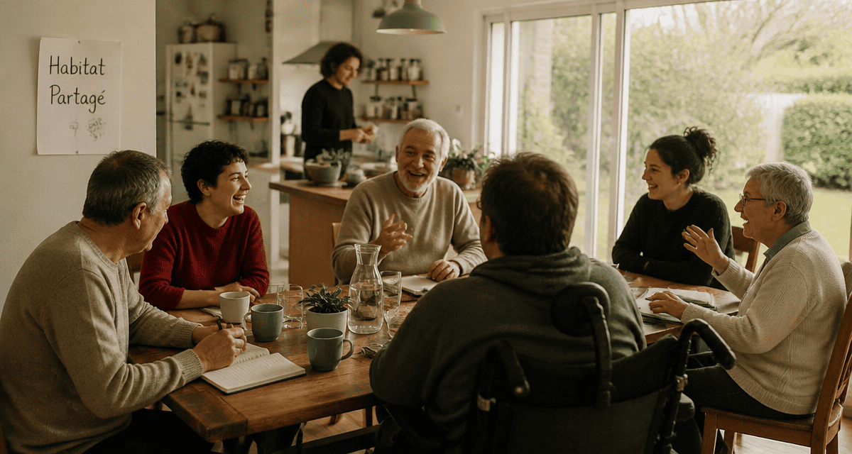 habitat partagé seniors handicap salon convivial