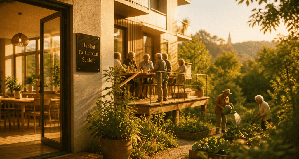 habitat participatif seniors immeuble moderne seniors terrasse