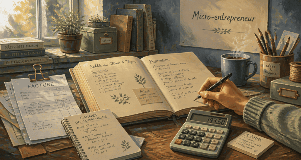 micro entrepreneur ou auto entrepreneur écriture livre recettes