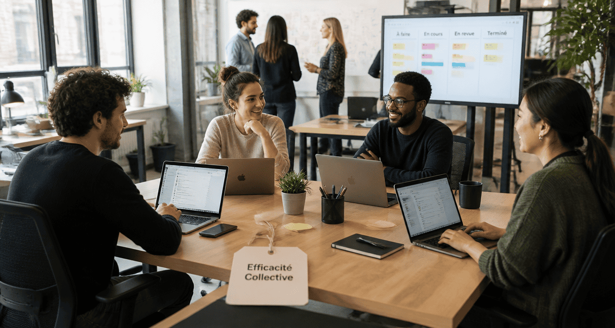 Outils collaboratif équipe projet autour table