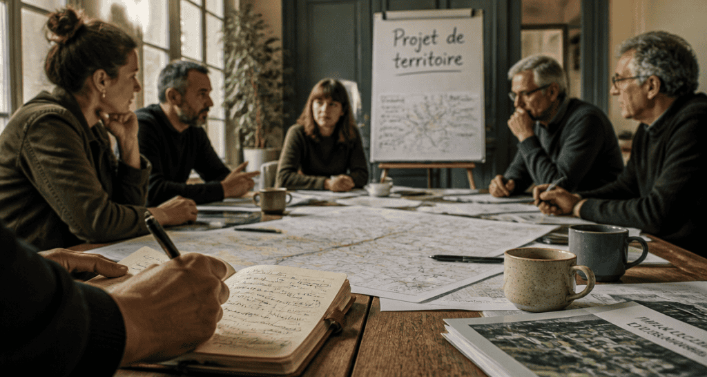 Réunion projet de territoire autour d'une table