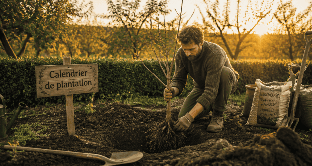 quand planter un arbre fruitier jeune pommier en plantation